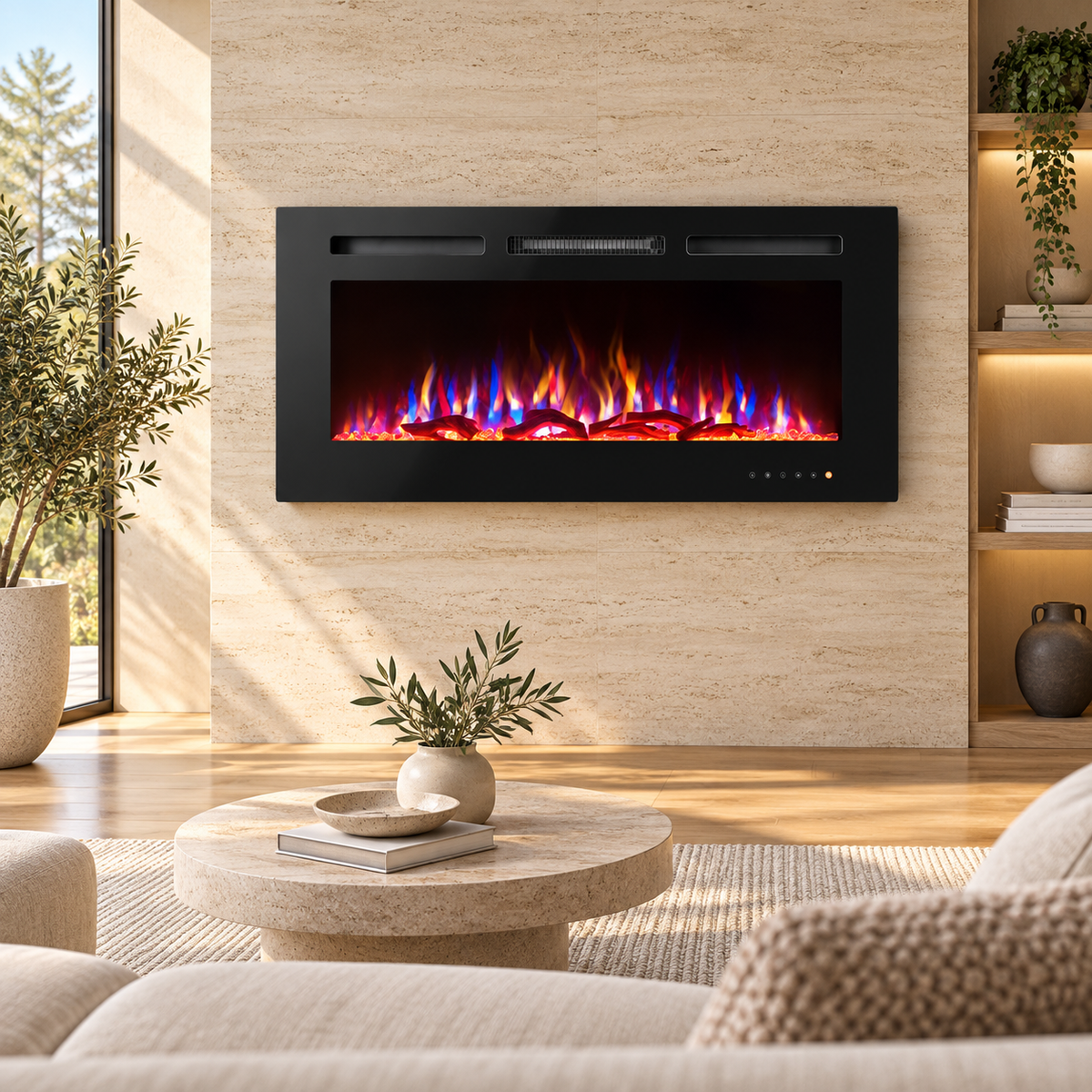 Remote Control Electric Fire — Luminis WiFi Insert, Media Wall