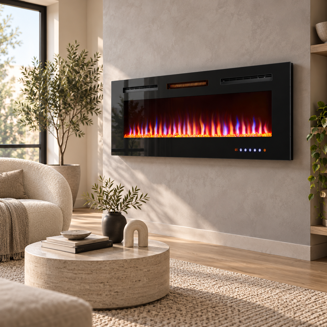 Remote Control Electric Fire — Luminis WiFi Insert, Media Wall