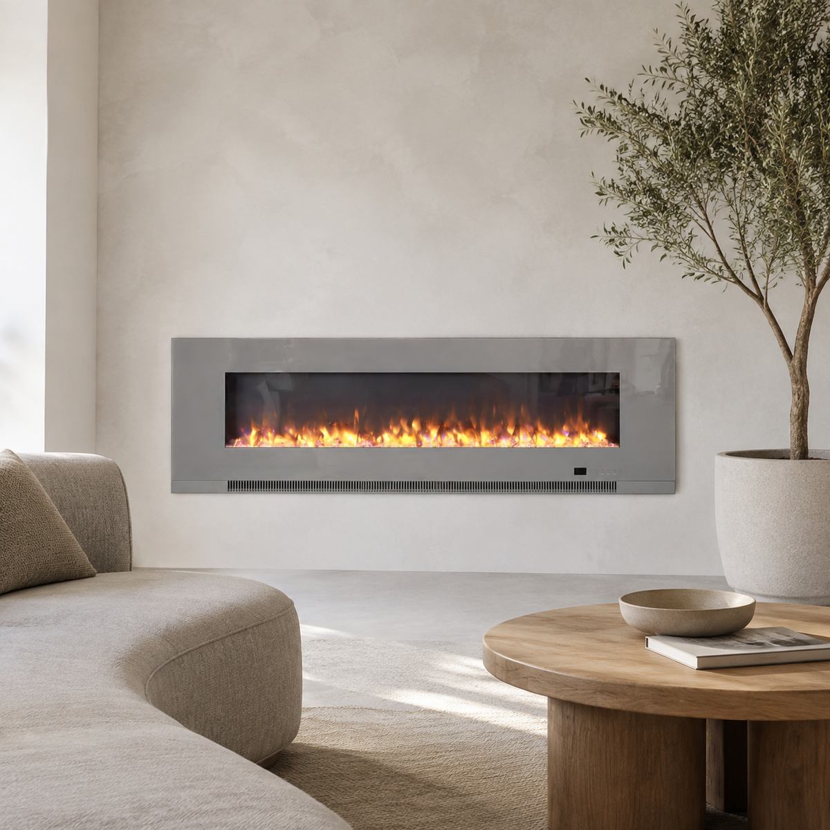 Electric Fire Insert — Aurora, Recessed or Wall Mounted