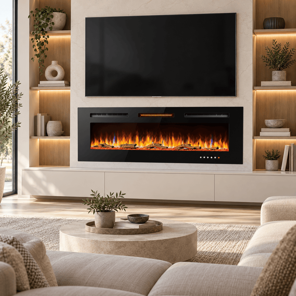 Remote Control Electric Fire — Luminis WiFi Insert, Media Wall