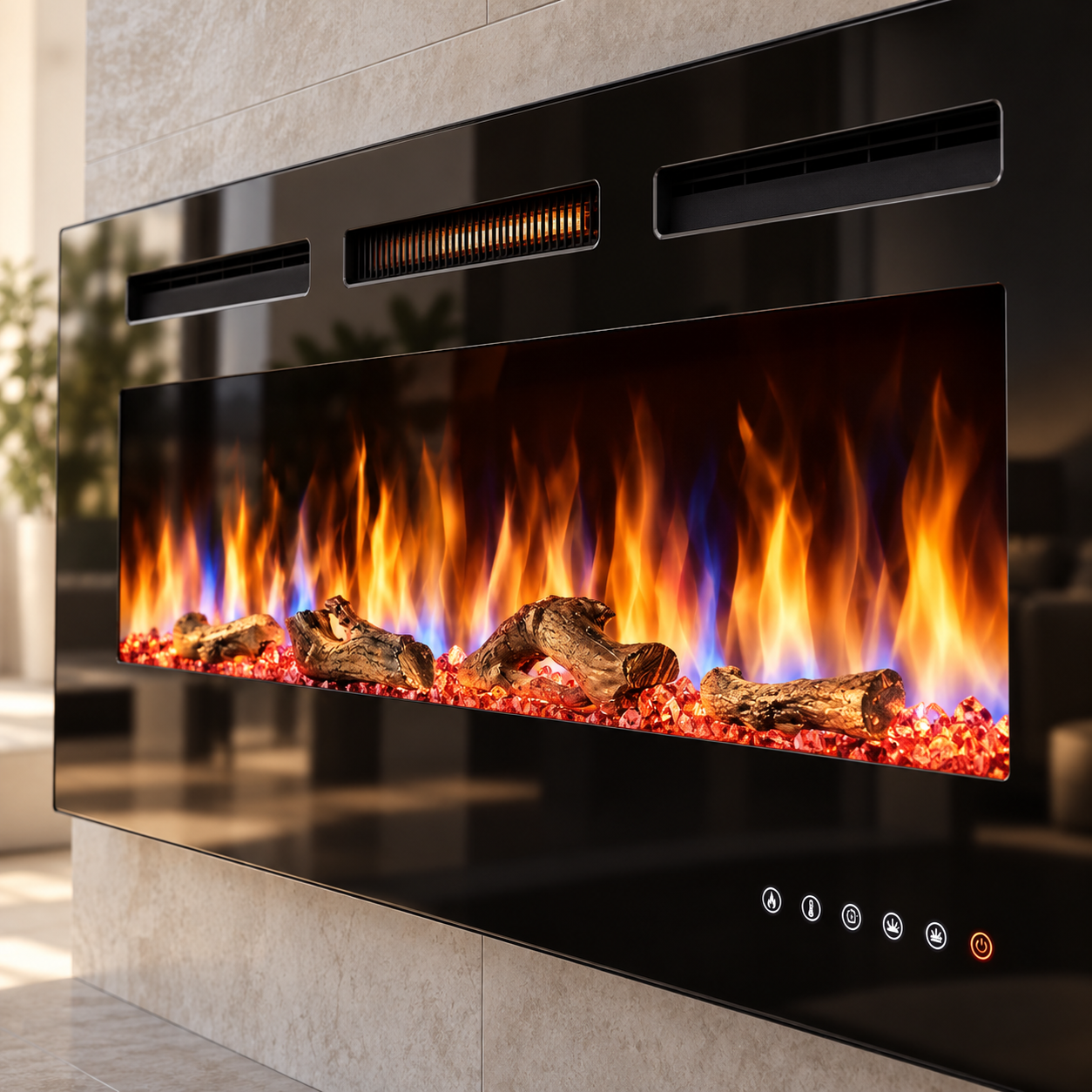 Remote Control Electric Fire — Luminis WiFi Insert, Media Wall