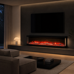 Electric Fire for Media Wall — Luvelle 3D Panoramic, WiFi App Control