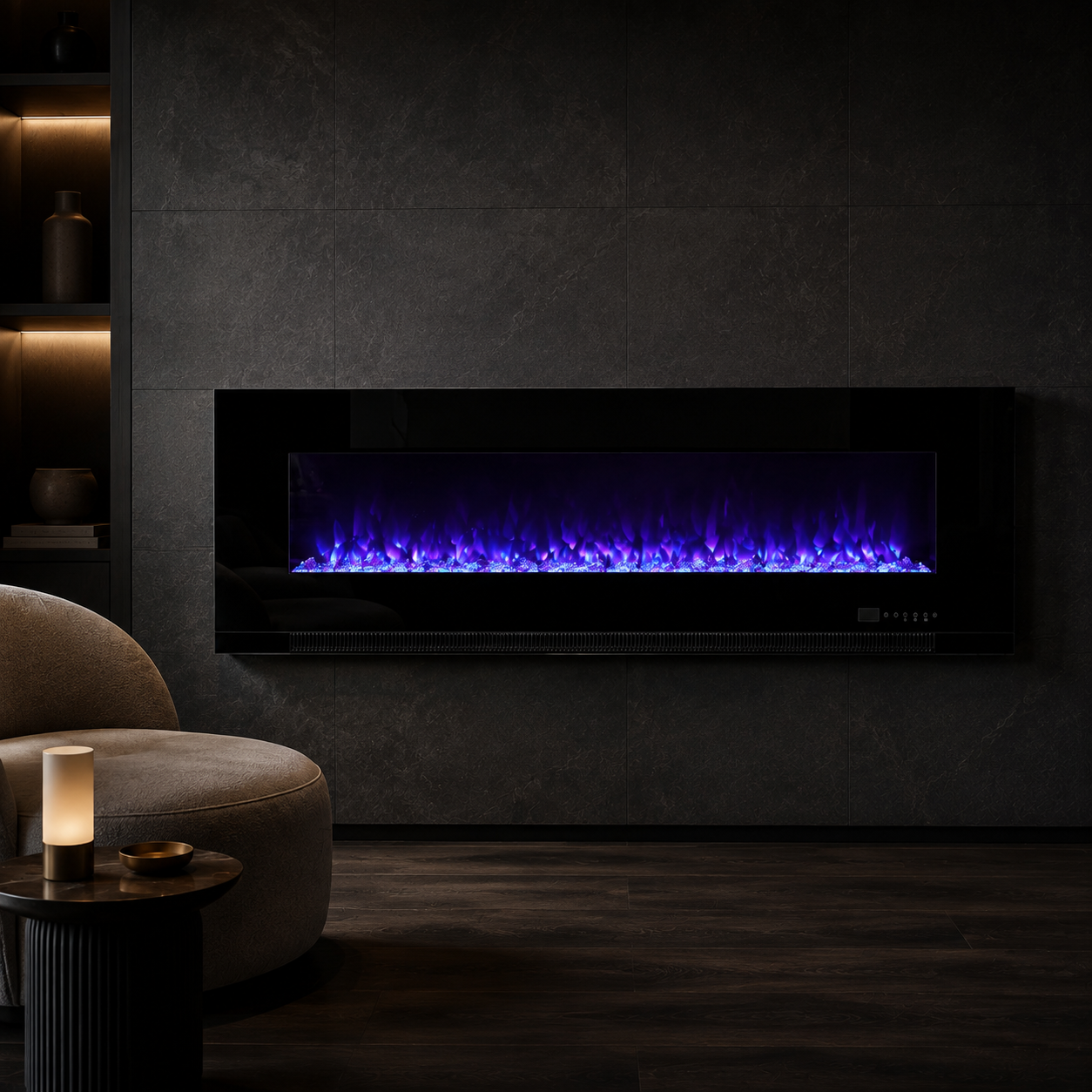 Electric Fire Insert — Aurora, Recessed or Wall Mounted