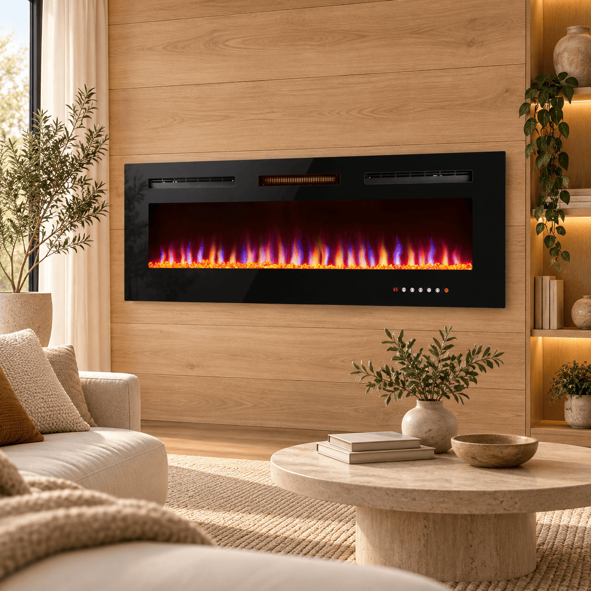Remote Control Electric Fire — Luminis WiFi Insert, Media Wall