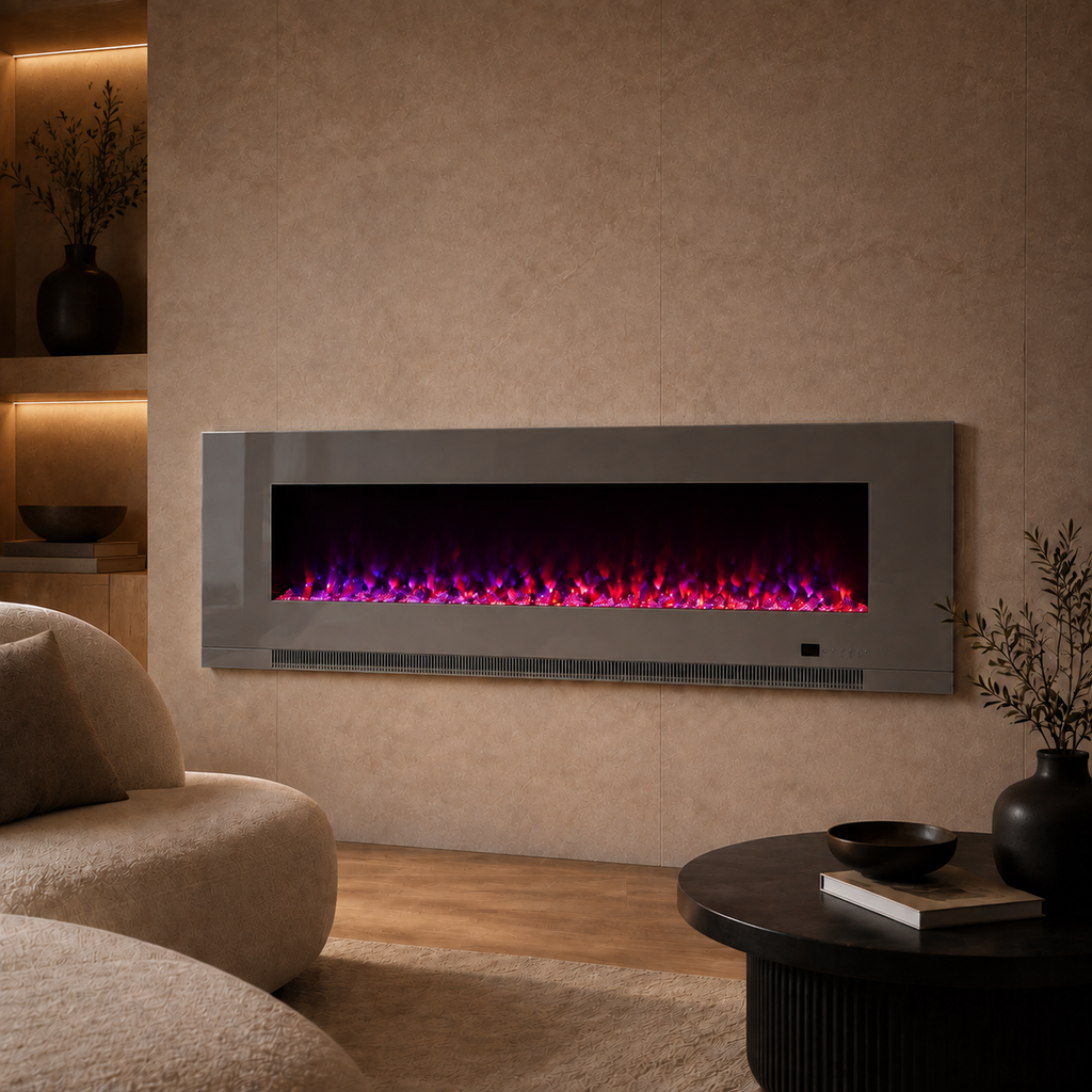 Electric Fire Insert — Aurora, Recessed or Wall Mounted