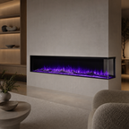 Electric Fire for Media Wall — Luvelle 3D Panoramic, WiFi App Control