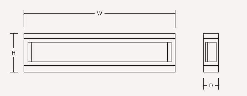 Electric Fire Insert — Aurora, Recessed or Wall Mounted size guide