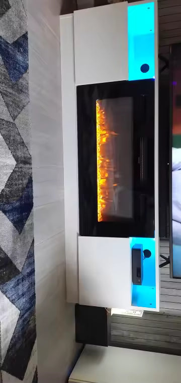 Customer review from Donari D. for Fireplace TV Stand 36 Inch — Closed Storage, 3 Flame Colours