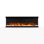 Electric Wall Mounted Fire — Recessed, 12 Flame Colours