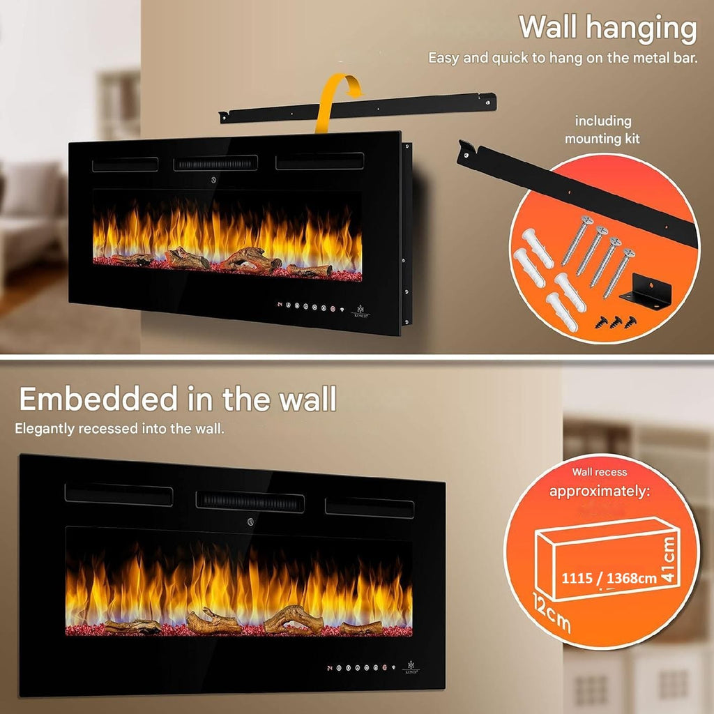 Remote Control Electric Fire — Luminis WiFi Insert, Media Wall