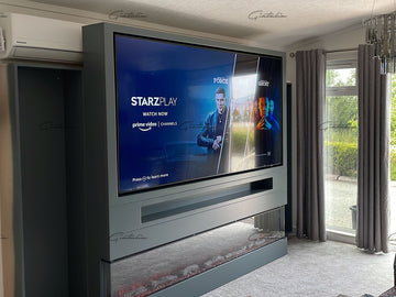 Customer review from Sarah M. for Electric Fire for Media Wall — Luvelle 3D Panoramic, WiFi App Control