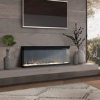 Electric Wall Mounted Fire 40 Inch — Recessed, 12 Flame Colours