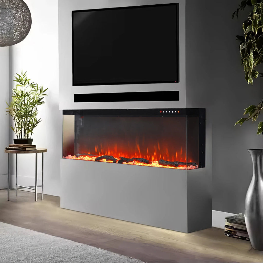 Electric Wall Mounted Fire — Recessed, 12 Flame Colours