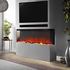 Electric Wall Mounted Fire — Recessed, 12 Flame Colours