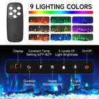 Freestanding Electric Fire 50 Inch — 3-in-1 Recessed & Wall Mounted, 9 Flame Colours