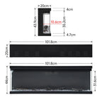Electric Wall Mounted Fire 40 Inch — Recessed, 12 Flame Colours