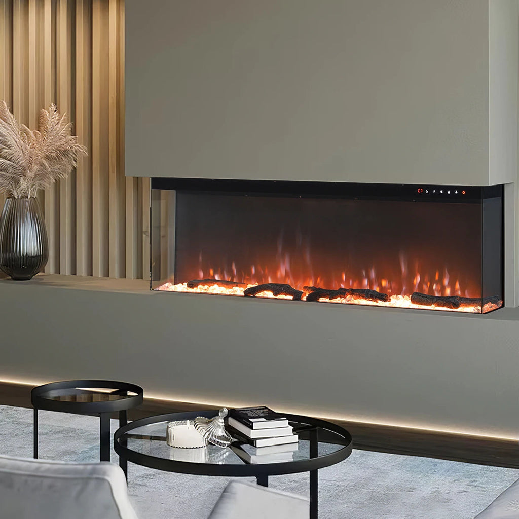 Electric Wall Mounted Fire — Recessed, 12 Flame Colours