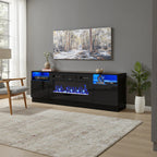 Fireplace TV Stand 36 Inch — Closed Storage, 3 Flame Colours