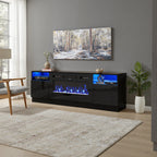 Fireplace TV Stand 36 Inch — Closed Storage, 3 Flame Colours