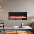 Wall Mounted Electric Fire 50 Inch — Recessed, 12 Flame Colours