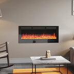 Wall Mounted Electric Fire 50 Inch — Recessed, 12 Flame Colours