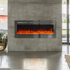 Recessed Wall Mounted Electric Fire — 50/60 Inch, 12 Flame Colours