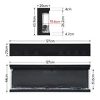 Freestanding Electric Fire 50 Inch — 3-in-1 Recessed & Wall Mounted, 9 Flame Colours