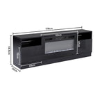Fireplace TV Stand 36 Inch — Closed Storage, 3 Flame Colours