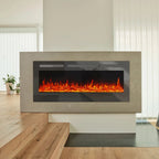 Wall Mounted Electric Fire 50 Inch — Recessed, 12 Flame Colours
