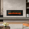 Electric Wall Mounted Fire 50 Inch — Freestanding Stand, 12 Flame Colours
