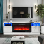 Fireplace TV Stand 36 Inch — Closed Storage, 3 Flame Colours