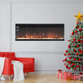 Freestanding Electric Fire 50 Inch — 3-in-1 Recessed & Wall Mounted, 9 Flame Colours