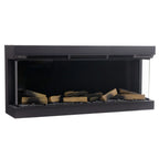 3-Sided Media Wall Fireplace — Smart Electric Fire, 50/60 Inch