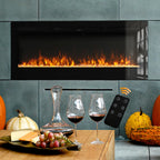 Wall Mounted Electric Fire 70 Inch — Recessed, 12 Flame Colours