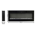 Recessed Wall Mounted Electric Fire — 50/60 Inch, 12 Flame Colours