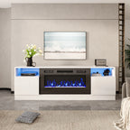 Fireplace TV Stand 36 Inch — Closed Storage, 3 Flame Colours