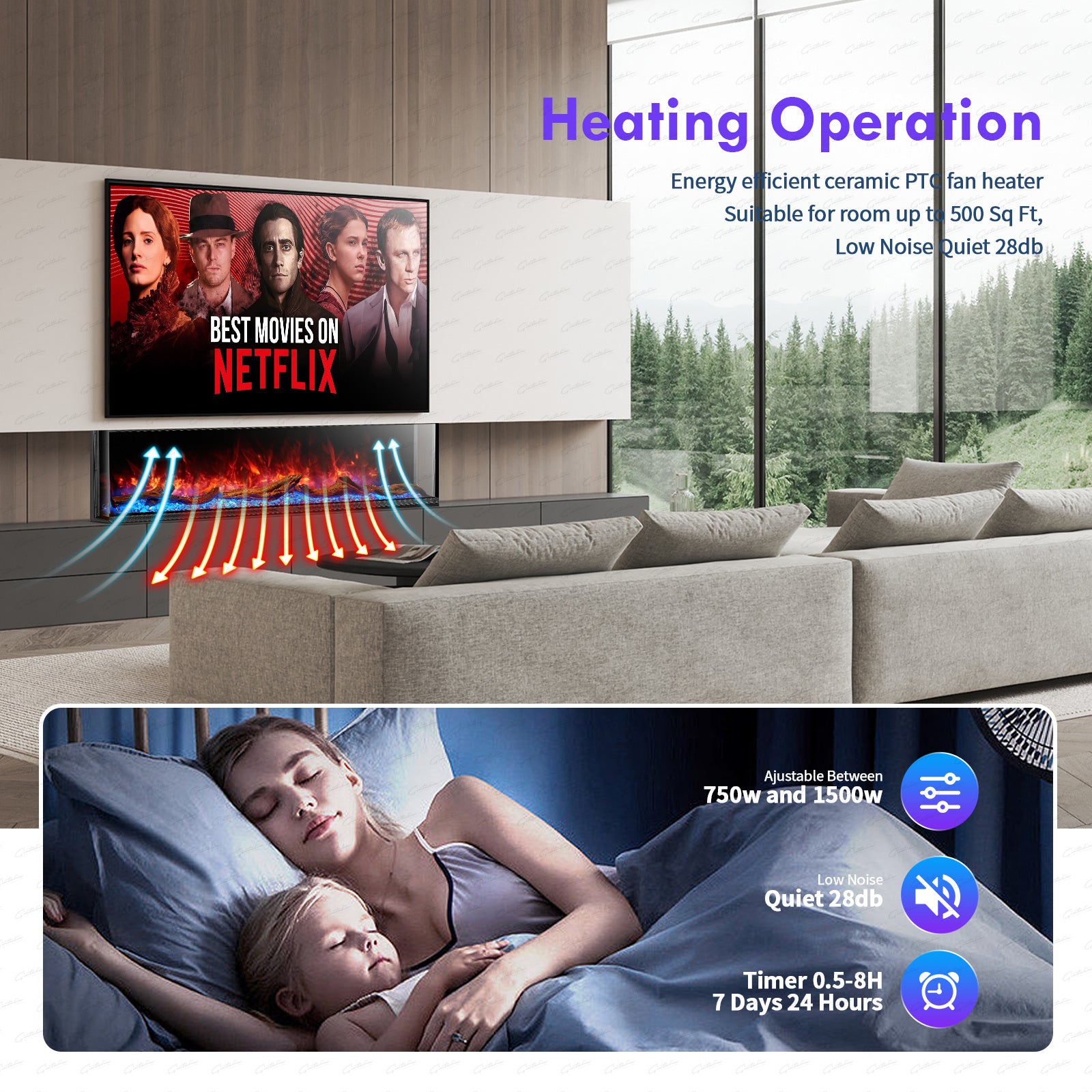 Wide Electric Fire — The Cullinan 3 Sided, Media Wall Statement