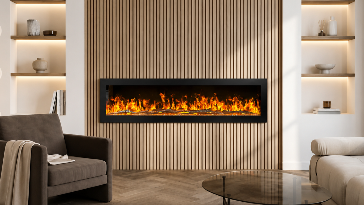 Discover our latest 3 Sided Electric Fire for Media Wall