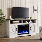 Fireplace TV Stand 36 Inch — Closed Storage, 3 Flame Colours