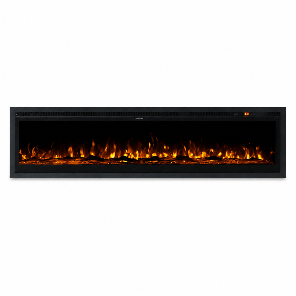 Wall Mounted Electric Fire 60 Inch — 12 Flame Colours