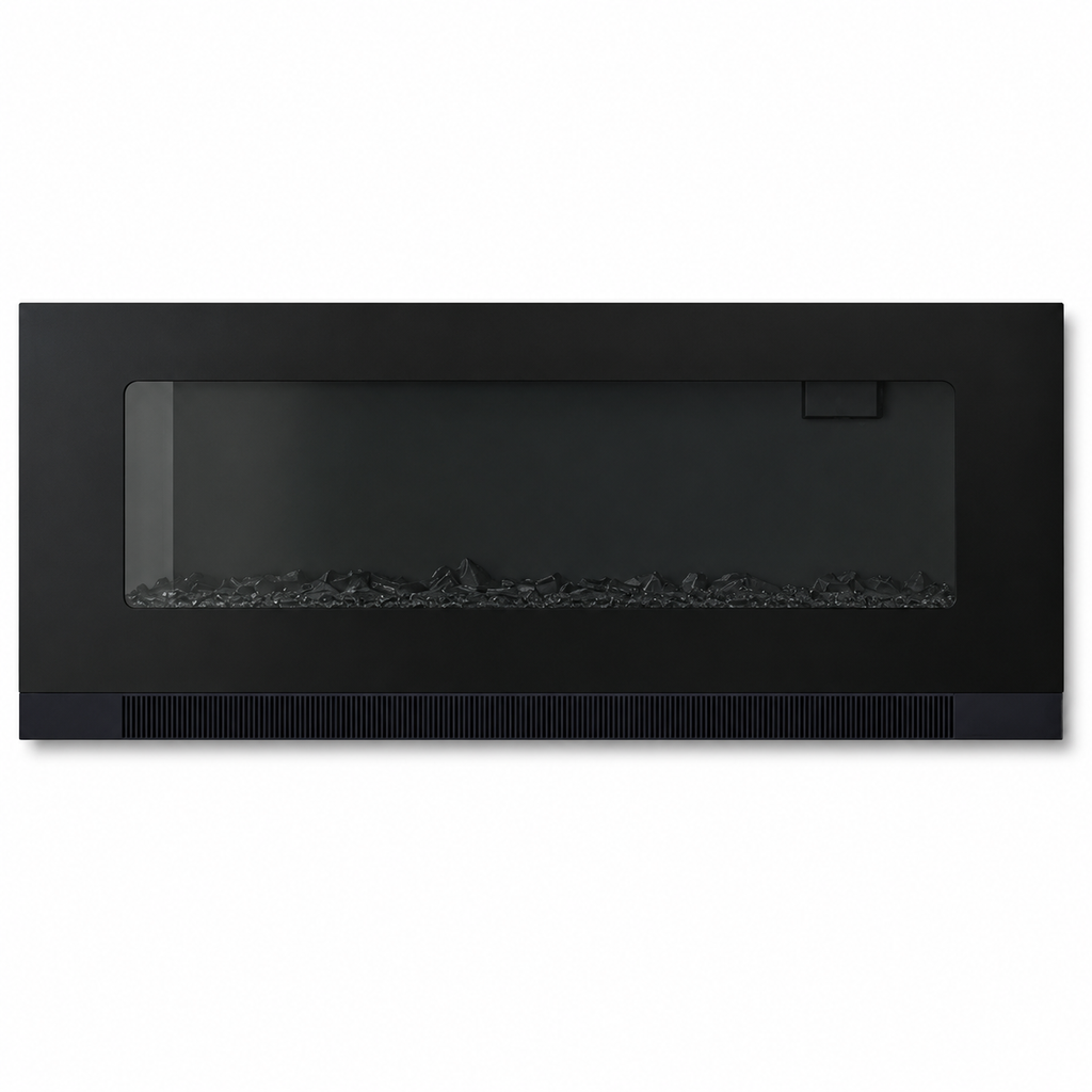 Electric Wall Mounted Fire 50 Inch — Freestanding Stand, 12 Flame Colours