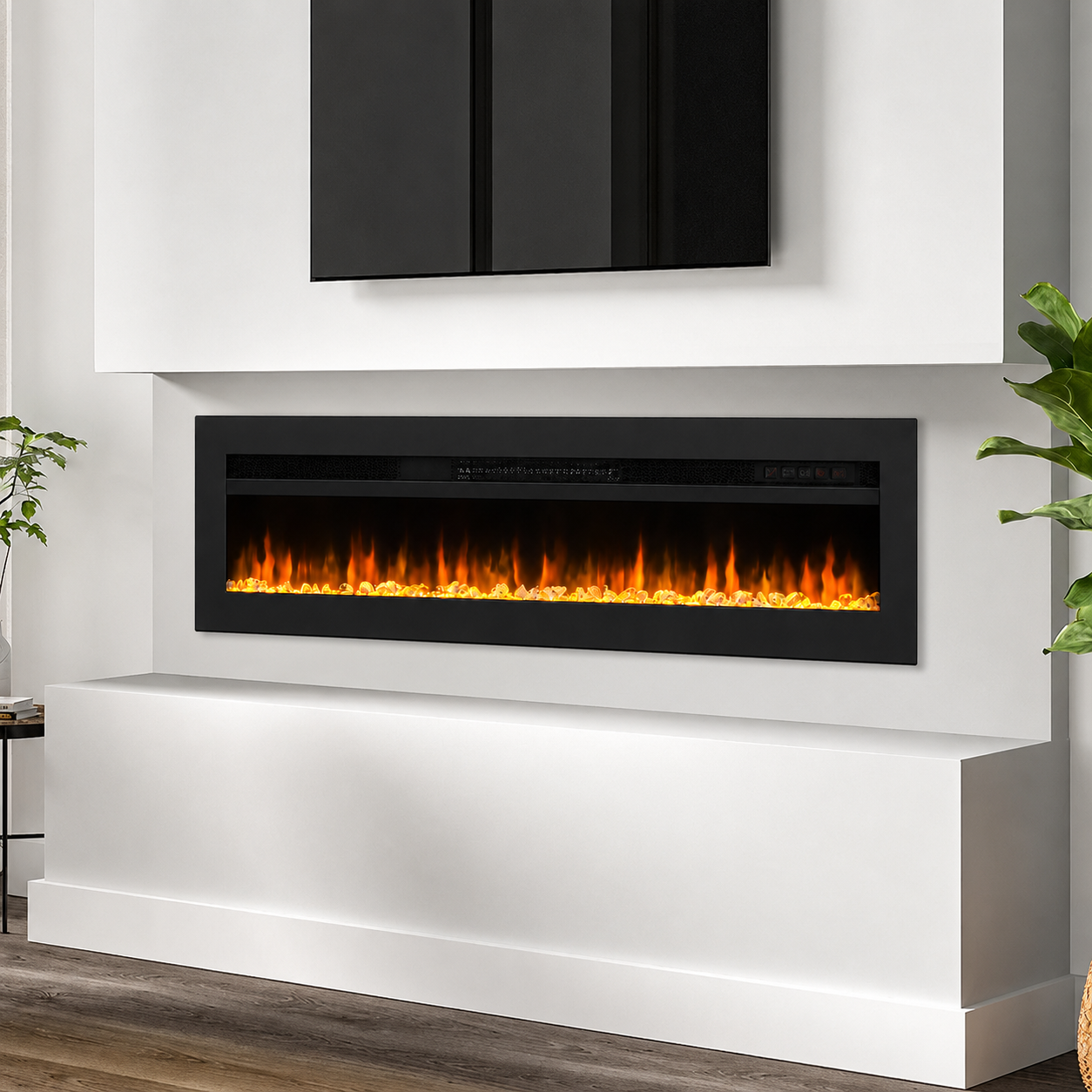 Freestanding Electric Fire 70 Inch