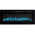 Wall Mounted Electric Fire 50 Inch — Recessed, 12 Flame Colours