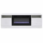 Fireplace TV Stand 36 Inch — Closed Storage, 3 Flame Colours