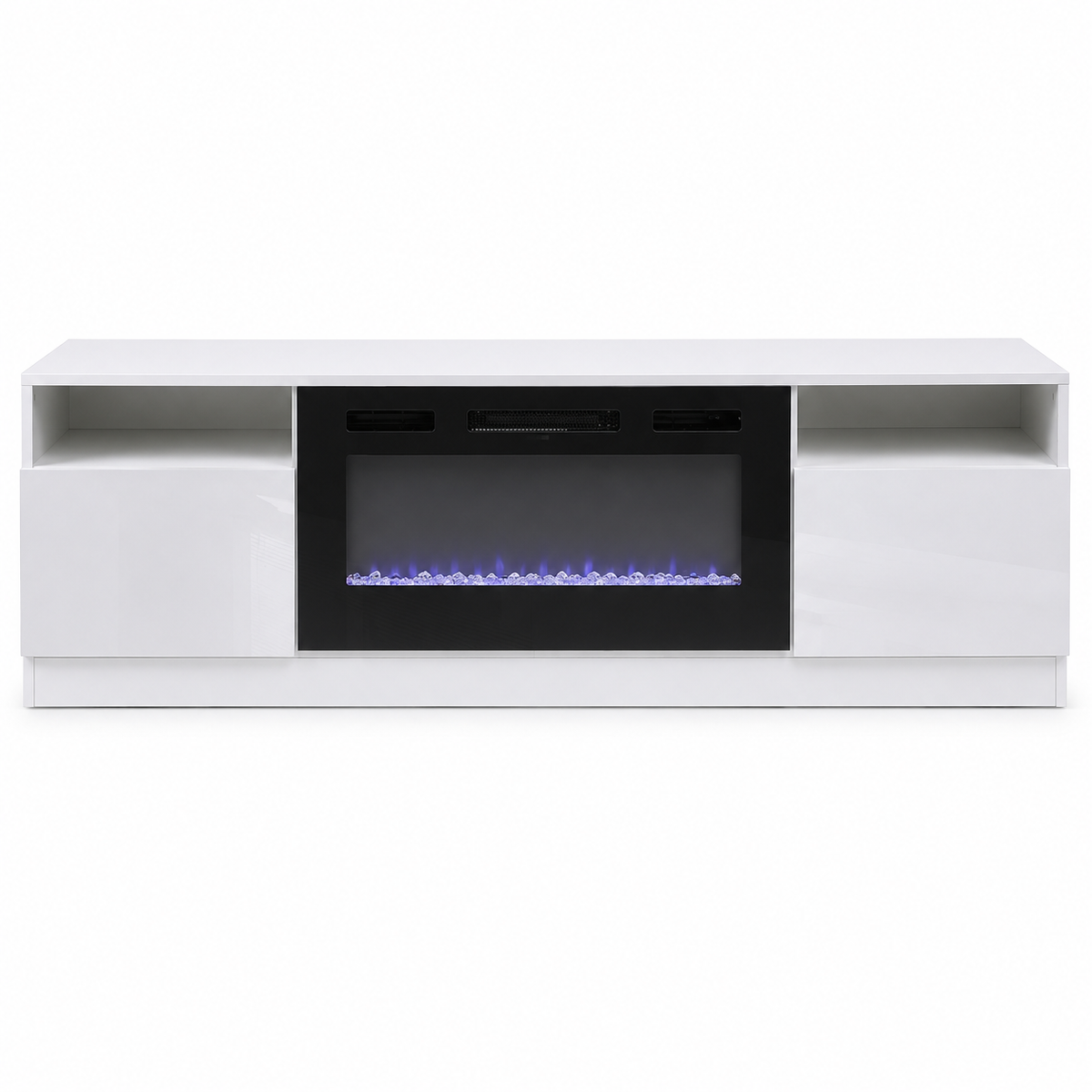 Fireplace TV Stand 36 Inch — Closed Storage, 3 Flame Colours