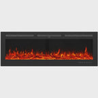 Recessed Wall Mounted Electric Fire — 50 Inch, 12 Flame Colours