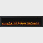 Wall Mounted Electric Fire 60 Inch — 12 Flame Colours