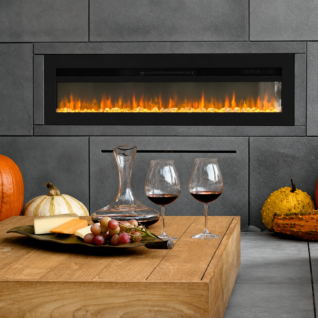 Freestanding Electric Fire 70 Inch