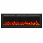 Recessed Wall Mounted Electric Fire — 50 Inch, 12 Flame Colours
