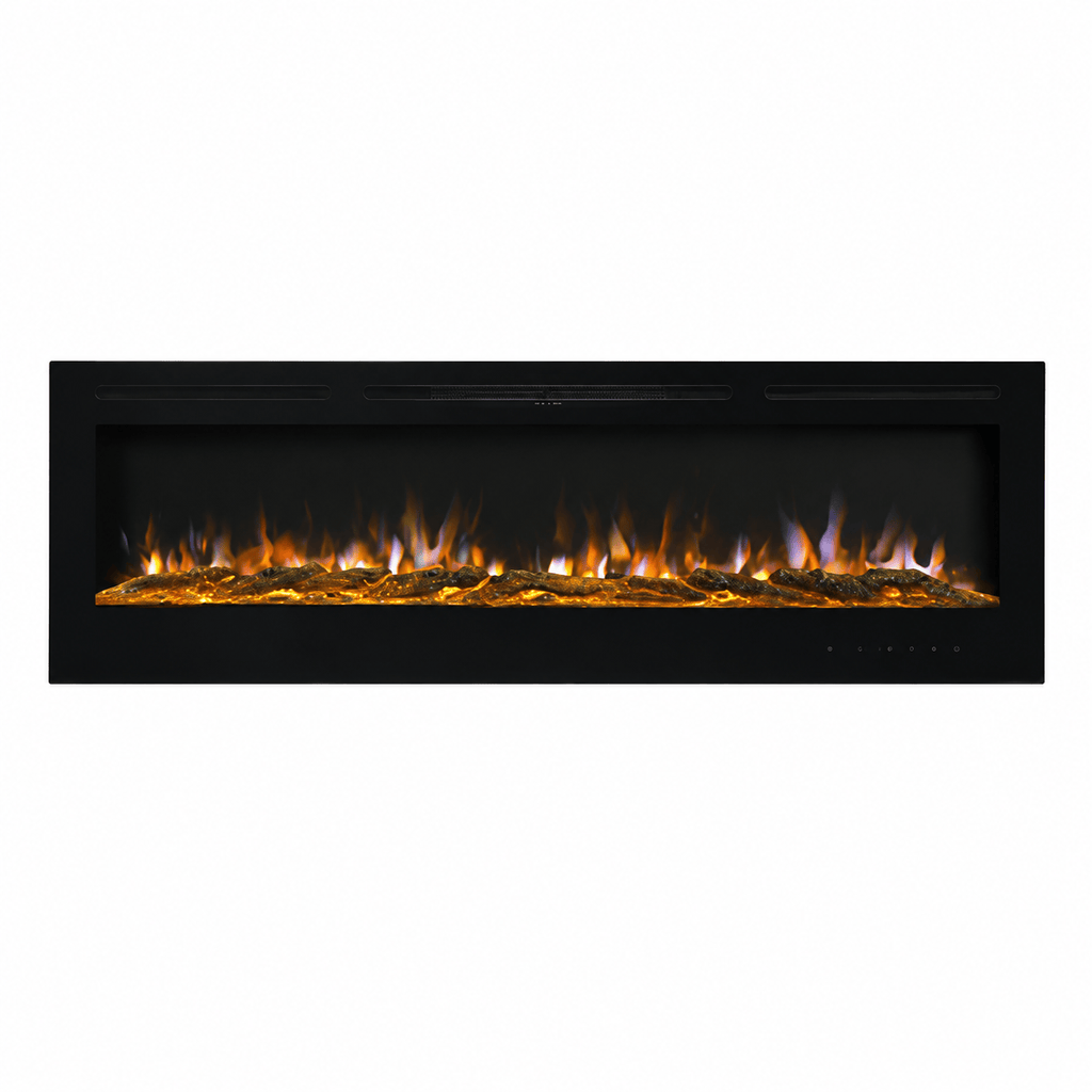 Wall Mounted Electric Fire 70 Inch — Recessed, 12 Flame Colours